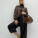 borsa in pelle scamosciata top-handle baby